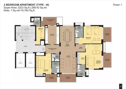 Ambience Creacions Size - 3223 sq.ft*