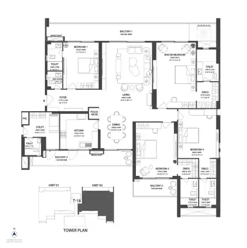 Nova at Experion Windchants Size - 4350 sq.ft*